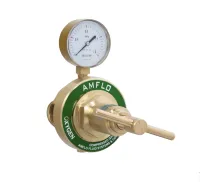 Регулятор линейный пропановый AMFLO R85LF-125 (LPG)  латунь  с 1-им манометром, давление на входе до 25 бар. произв 90 м3/час / Regulator R85LF-125