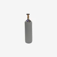 Газовый баллон 2 л для аргона и газовых смесей стальной бесшовный 150 с латунным вентилем (новый) ТР ТС 032 серый соединение DIN6 (W21,8x1-14'') - Cylinder 2 liters 150 bar grey color DIN6 (W21,8x1-14'')