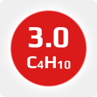 Бутан (C4H10) 3.0 (99,9%) в баллоне 12л (6кг) соединение W21,8х1/14'' LH  (DIN1) (с баллоном)