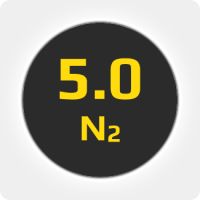 Азот (N2) ОСЧ 5.0 (99,999%) в моноблоке 12х50л 300бар, соединение  G3/4 (DIN 9)