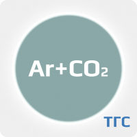 Техническая газовая смесь Аргон (Ar) 95% (6.0) + Диоксид углерода (CO2) (4.5) (остальн.) в баллоне 5л. 150 бар соединение DIN 6 (W21,8x1/14'')